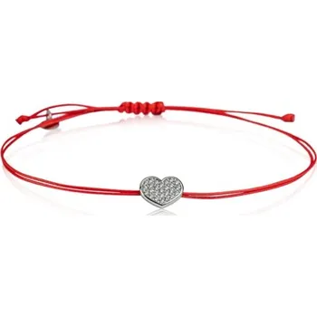 Náramek Couple, Kabbalah náramek, bílé zlato se zirkony, 6690009-0-0-1