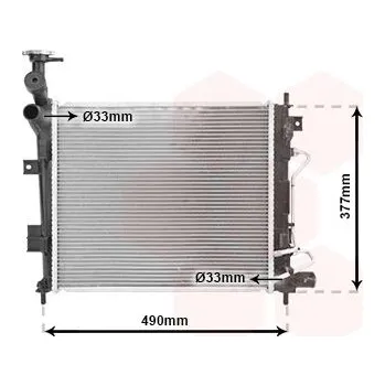 Chladič motoru Chladič, chlazení motoru VAN WEZEL 83002190