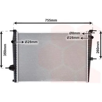 Motor automobilu Chladič, chlazení motoru VAN WEZEL 43002458