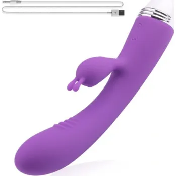 Vibrátor LOLO luxusní vibrátor se stimulátorem fialový