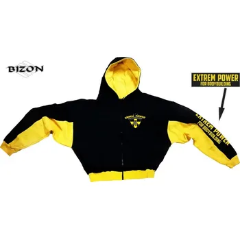 Pánská mikina Bizon Gym Mikina 318 Violator - černá/žlutá Velikost: L