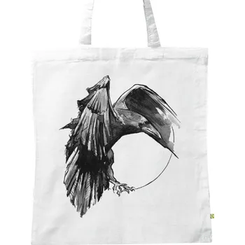 BIO plátěná taška s potiskem Crow