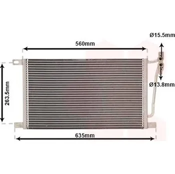 Výparník klimatizace Kondenzátor, klimatizace VAN WEZEL 06005215
