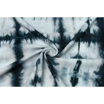 Bavlněná tkanina ručně barvená černá batika