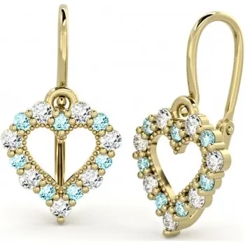Náušnice Couple, Dětské náušničky Sweetie, žluté zlato a zirkony, 6630356-0-0-3
