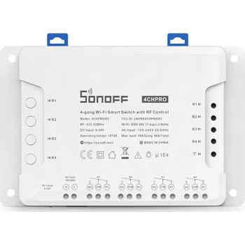 Centrální jednotka pro chytrou domácnost WiFi modul Sonoff 4CH PRO R3