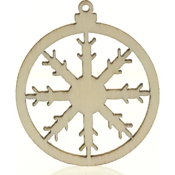 Vánoční dekorace Naše galanterie Dekorativní Vločka 5cm