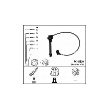 Zapalovací kabel Sada kabelů pro zapalování NGK RC-ME79 - MITSUBISHI