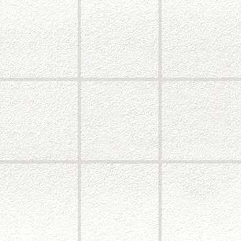 Dlažba Jednobarevná dlažba bílá matná 9,8x9,8 cm reliéfní GAF