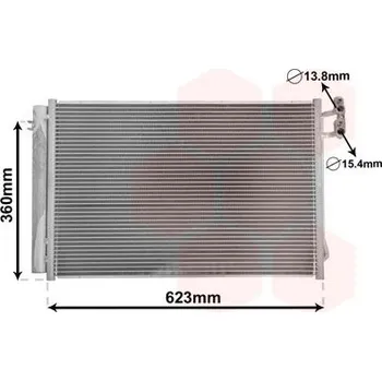 Klimatizace automobilu Kondenzátor, klimatizace VAN WEZEL 06005295