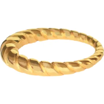 Prsten MAVOLLA Pozlacený prstýnek Rope gold Velikost prstýnku: 10