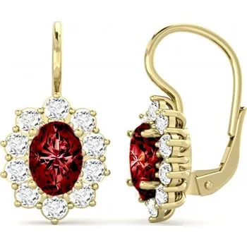 Náušnice Couple, Noblesní náušnice Zika, žluté zlato a zirkony, 6630189-0-0-4