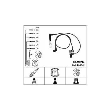 Zapalovací kabel Sada kabelů pro zapalování NGK RC-MB214 - MERCEDES-BENZ