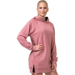 Nebbia Dlouhá dámská mikina s kapucí Everyday Hero 580 Old Rose - XS