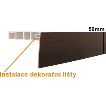 Garnýž Dekorační lišta PVC odstín MAHAGON - 1 běžný metr