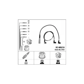 Zapalovací kabel Sada kabelů pro zapalování NGK RC-MB218 - MERCEDES-BENZ