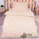 Prodloužené bavlněné povlečení 140x220+70x90 Retro béžové