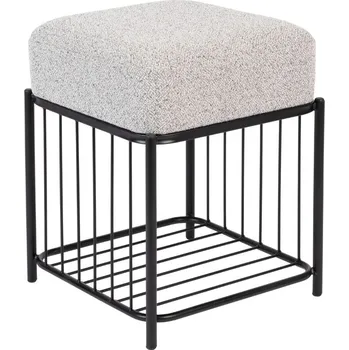 Stolička White Label Šedá látková stolička WLL MILOU II. 33 cm