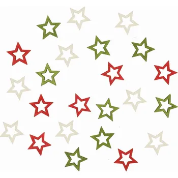 Vánoce Dřevěné hvězdy 2cm, 24 ks 3819