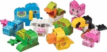 Stavebnice ostatní L-W Toys Junior kostky zvířata 100 dílků