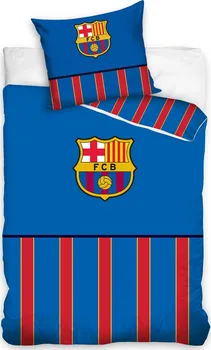Ložní povlečení Carbotex FC Barcelona Half of Stripes 140 x 200, 70 x 90 cm zipový uzávěr