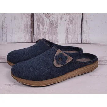 Dámská obuv Pantofle papuče bačkory Inblu AD23-041 modrošedé s kytičkou velikost: 38