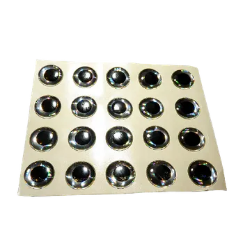 HOLOGRAFICKÉ OČI - stříbrné - 11 mm