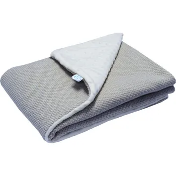 Dětská deka EKO PLE-34 Dečka z bavlněného úpletu+ MINKY GREY