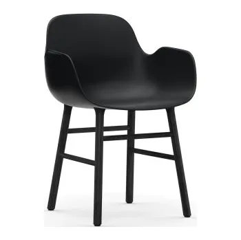 Jídelní židle Form Armchair Black Oak zelená