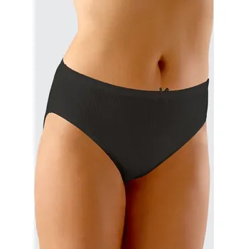 Kalhotky GINA dámské kalhotky klasické ve větších velikostech, větší velikosti, šité, jednobarevné Alice 111044P-1 černá 58/60 - 3ks skladem
