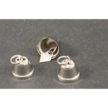 Vánoční dekorace Zvoneček - stříbrná - velikost 1,3 cm