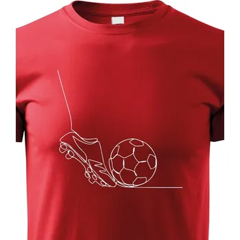 Chlapecké tričko Dětské tričko - Fotbal linka, Barva Červená, Velikost 134 cm/8 roků, Canvas Dětské tričko Bezvatriko.cz 1566 - DTF/DTG