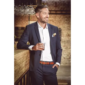 Pánské sako Oblekové sako 11C050 50 Barva: Modrá, Velikost: 90, Střih: SLIM FIT