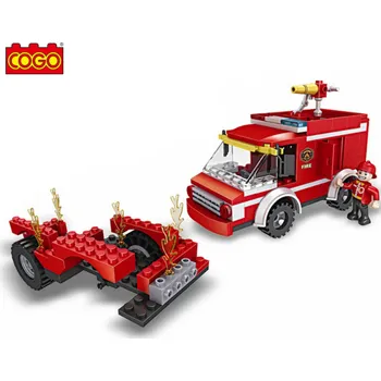 ostatní stavebnice Cogo Fire 2v1 Hasiči Zásah u požáru 186 ks, HASIČ, HASIČI
