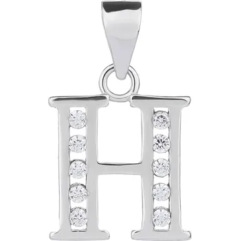Přívěsek Bealio BEALIO Stříbrný přívěsek PÍSMENO H se zirkony 03-02891-0894