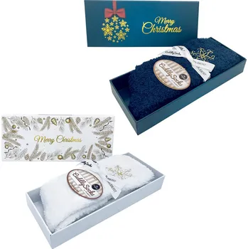 Dámské ponožky Taubert dámské dárkové žinylkové spací ponožky s výšivkou v krabičce modré