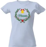 Tričko s potiskem Vánoční věneček dámské