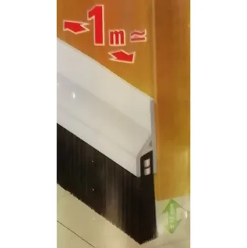 Těsnění do okna a dveří Dveřní a těsnicí lišta (kartáč) GEKO 98cm, barva ořech