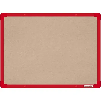 Textilní nástěnka boardOK s červeným rámem 600x450 + doprava zdarma