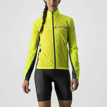 Cyklistická bunda Bunda Castelli Bunda Castelli Squadra Stretch 4521529 dámská yellow fluo/dark grey S S