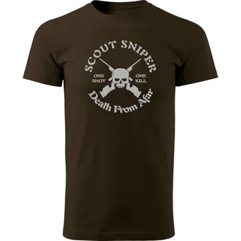 Pánské tričko Tričko Scout Sniper - hnědá