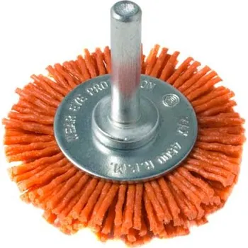 Brusný nylonový kartáč na drásání dřeva do vrtačky 50 x 8mm