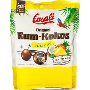 Cukrovinka Casali Čokoládové kuličky rum/kokos/ananas 175 g