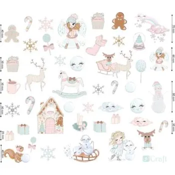 kreativní sada DP Craft Papírové tvary Frosty pastels 45ks