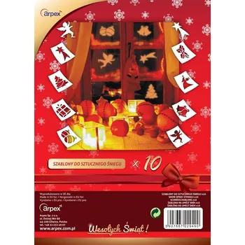 Vánoční dekorace Arpex Šablona na umělý sníh 10 ks