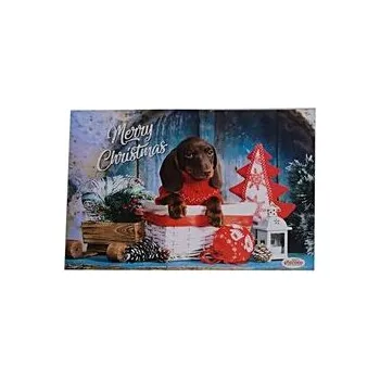 Miska pro psa Record vánoční plastová podložka pod misky 42 x 30 cm pro psy jezevčík