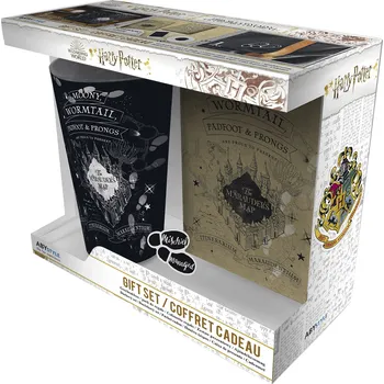 Sklenice ABYstyle Dárková sada Harry Potter 400 ml Marauder's Map
