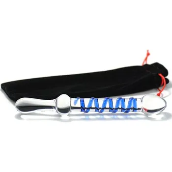 Dildo VšeNaSex.cz Skleněné dildo Blue Moon