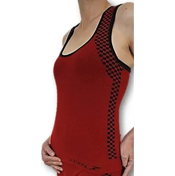 AXIRYA - Sportovní bezešvé tílko CANOTTA - červená+černá/S/M