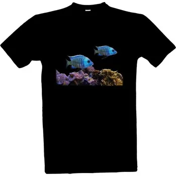 Pánská móda Tričko s potiskem Ryby a korály pánské
